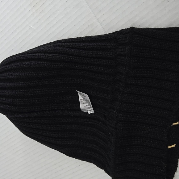 Baby Phat Black Beanie with Gold Embroidery and Tan Pom Pom - Picture 7 of 7